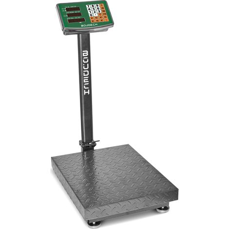 Boudech – Balance numérique 300 kg – Affichage LCD rétro-éclairé – Fonctionnement sur secteur ou batterie rechargeable – Indicateur de surcharge