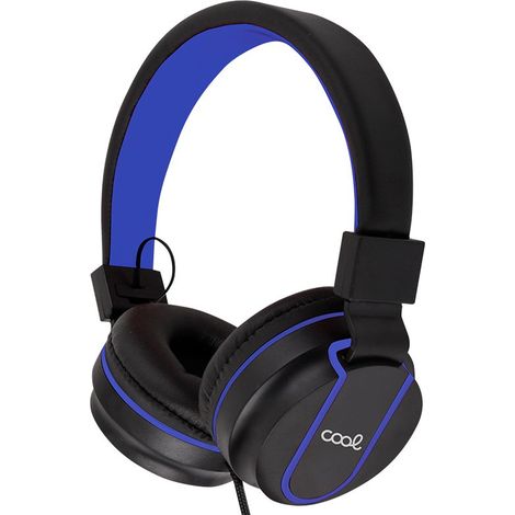 Auriculares Cascos Jack 3,5 mm COOL Toronto Con Micro Negro-Azul