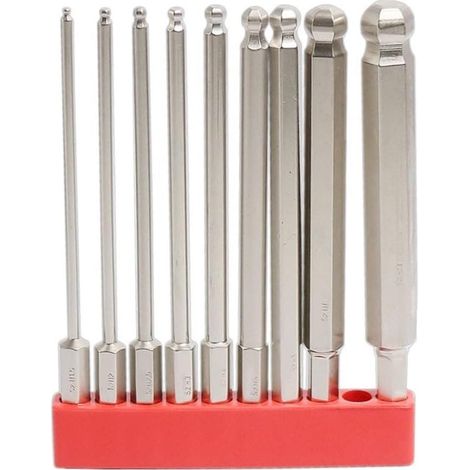9 embouts 100mm/hex/boule/aimantés, pour bricolage et réparation (1/5)