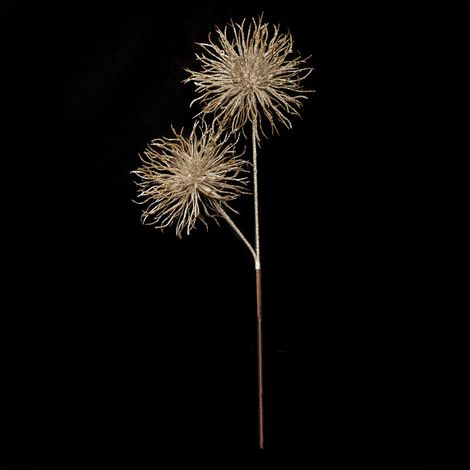 Branche décorative spéciale fêtes Oursins Or pailleté H 60 cm - Feeric Christmas (1/2)