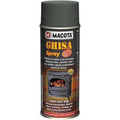 MACOTA GHISA spray vernice ad alte temperature 600°C per Stufe Caminetti 400 ml (1/3)