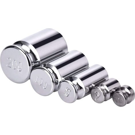 Poids d'étalonnage : 1 g, 2 g, 5 g, 10 g, 20 g, balance de gramme pour balance numérique (1/4)