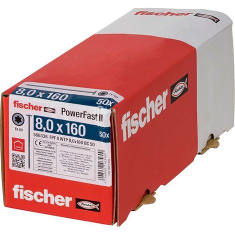 Fischer PowerFast II 8,0x160 TK TX TG blvz 50