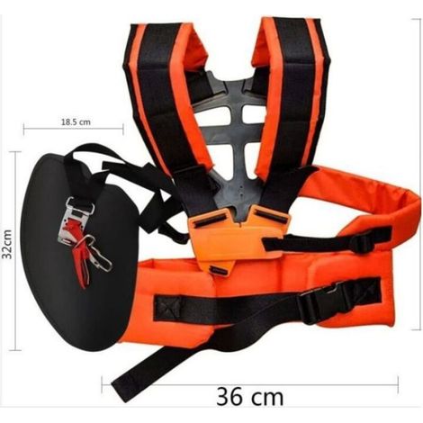 Harnais De Tonte Réglable - Nylon Et Polyester Renforcé - Pour Tondeuse À Gazon Débroussailleuse Scie À Chaîne - 1 Pièce (1/5)