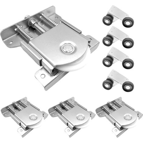 Pair of sliding door rollers for wardrobes, sliding rollers, wardrobe rollers, replacement rollers for cabinets, windows, display cases, sliding doors for wardrobes