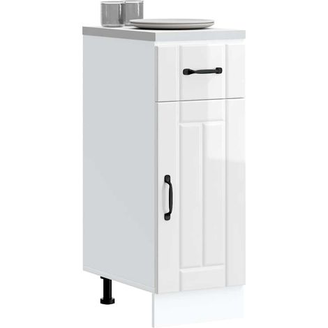 Mobile da Cucina  Base da Cucina Lucca Bianco Lucido in Legno Multistrato (1/5)