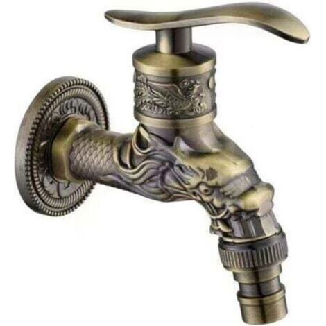 Robinet Mural - Laiton - Raccord G1/2 - Pour Jardin Extérieur - 1 Pièce