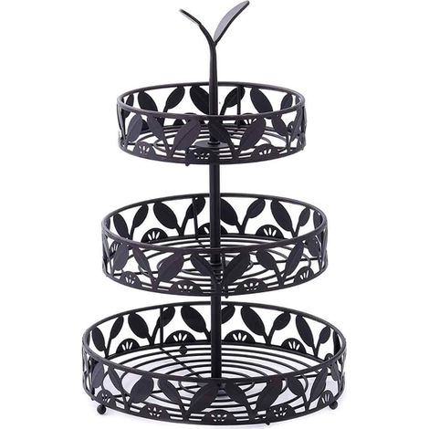 Support De Fruits - 3 Niveaux Détachable - Hauteur 46.5 Cm - Pour Comptoir Cuisine Et Salle À Manger - 1 Pièce (1/5)
