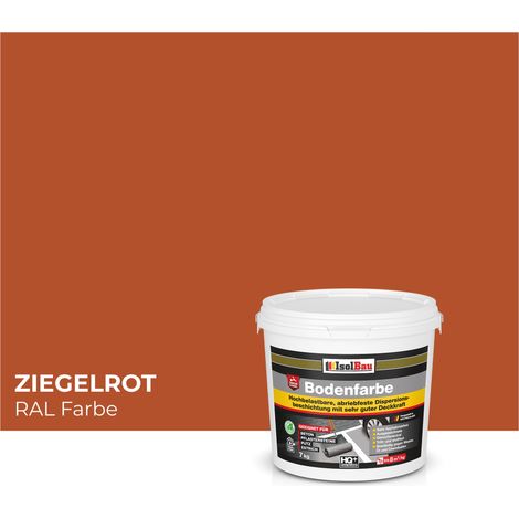 Pintura vial IsolBau para hormigón, color rojo ladrillo, 7 kg (1/5)