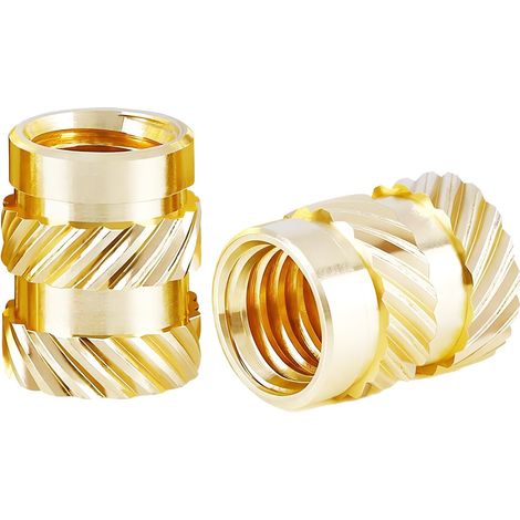 100 Pièces Inserts D'écrou, Écrous Moletés en Laiton, Inserts Filetés, Douilles Filetées en Laiton pour Impression 3D, M5 x 6mm x 7mm (1/5)