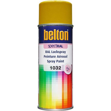Bombe peinture - AUTO K - RAL 1032 - Jaune Genet - 400 ml - Mat