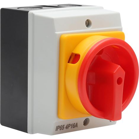 Interrupteur rotatif, interrupteur à cames, 440 V, interrupteur principal, 4 pôles, interrupteur d'urgence, interrupteur principal à 4 pôles (1/5)