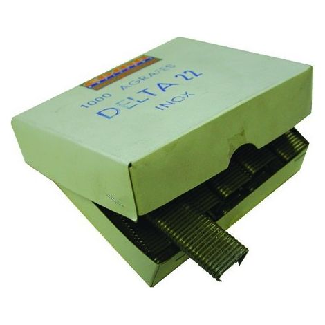 Agrafes DELTA 22 inox x 1000 EDMA (1/4)