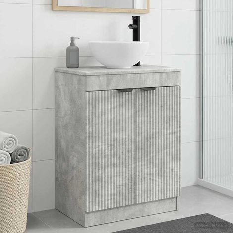 Vanidad de baño con lavabo Gris Hormigón 54 x 35 x 83 cm