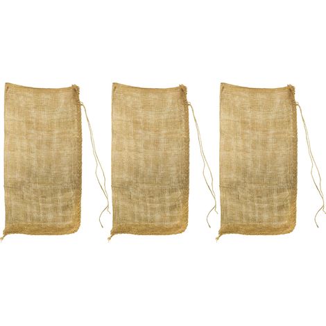 Deko Jutesack Kartoffelsack Jute Kartoffel Sack 20 kg 30x60 cm 230g/m² 3er Set (1/4)