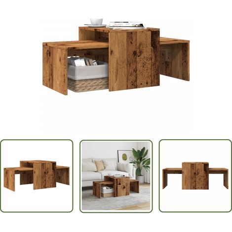 vidaXL Couchtisch Altholz-Optik 100x48x40 cm Holzwerkstoff (1/5)