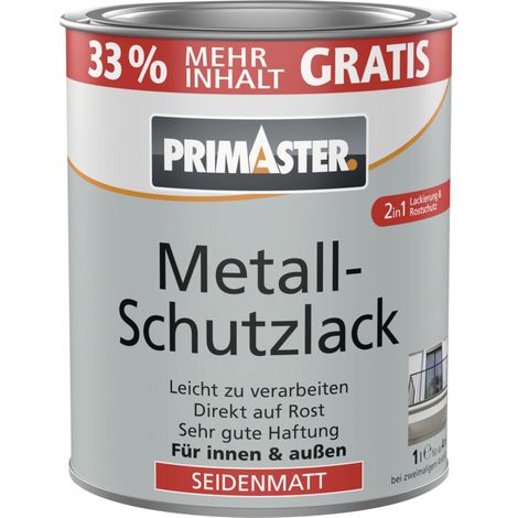 Primaster Metallschutzlack anthrazitgrau glänzend 1 L + 33% gratis