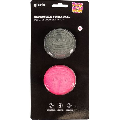 Palla per Animali Domestici Gloria PLAY AND RUN Grigio Schiuma TPR M 6,35 cm 2 Unità (1/2)