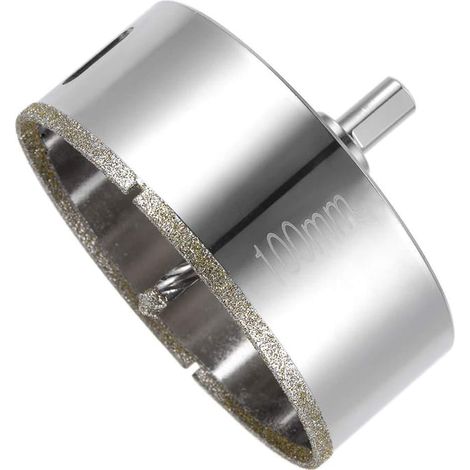 Diamant-Lochsäge mit Zentrierbohrer, diamantbeschichtet, für Glas, Fliesen, Keramik, Marmor (100 mm) (1/5)