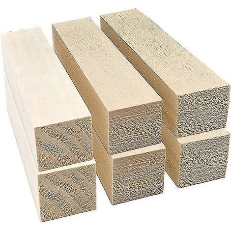 6Pcs Basswood Carving Blocks Compatible Wood Beginners Carving Hobby Kit DIY Carving Wood
