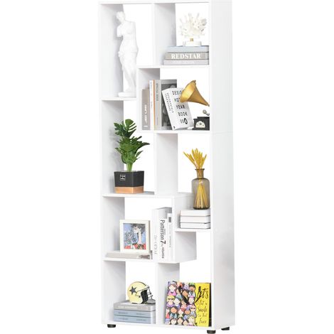 HOMCOM Libreria Moderna a 8 Ripiani Scaffale in Legno per Casa e Ufficio (1/5)