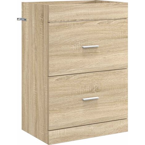 Bathroom Under Sink Cabinet Sonoma Oak 56 x 37.5 x 81 cm vidaXL