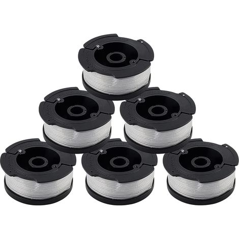 Packung mit 6 Spulen A6481 A6485 Trimmerfaden für Black & Decker Rasentrimmer (6)
