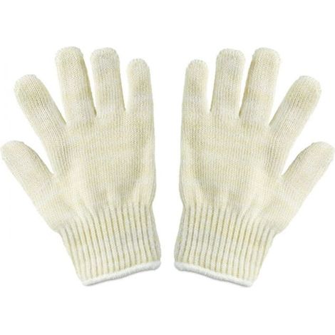 Gants de protection thermique, maniques ignifuges pour four et cheminée, résistants à 300°C, taille unique, couleur sable, lot de 2 paires (1/5)