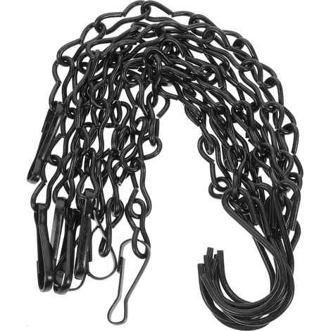 Kisangel Lot de 10 chaînes en fer robustes pour paniers fleurs, pots et cages à oiseaux (1/5)