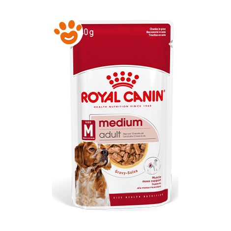 Royal Canin Adult Medium - Beef in salsa - 10 buste x 140 gr
