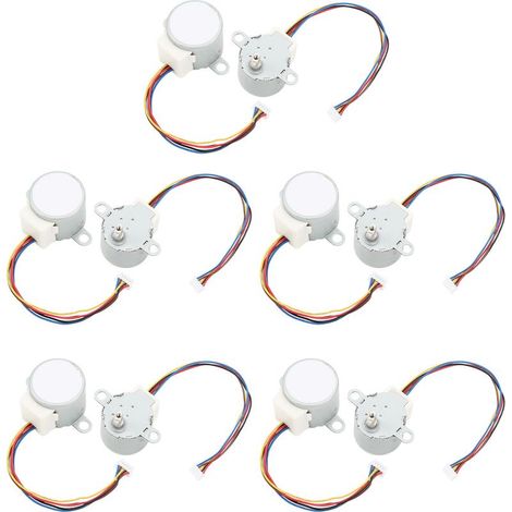 Schrittmotor, Kupferspule, hohes Drehmoment, Zubehör für Möbelventilatoren, 5 V Gleichstrom, 10 Stück (1/5)