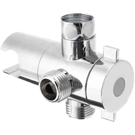Vanne de dérivation de pomme de douche à 3 voies ABS, support de fixation de pomme de douche, vanne de montage de bras de pulvérisation (1/5)