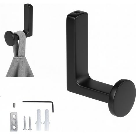 Appendiabiti da parete, modello King Black MAT singolo (1/5)