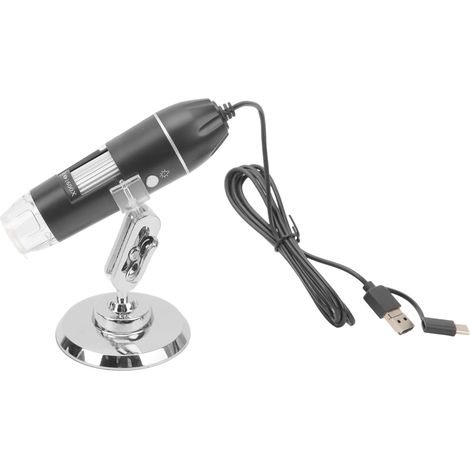 Microscope numérique sans fil 1600X portable USB HD avec support (1/5)