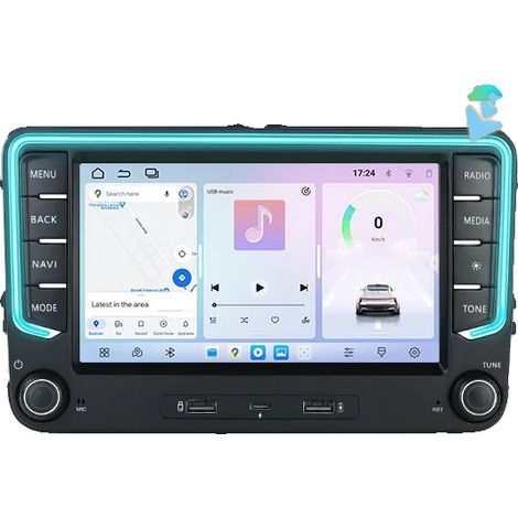 Unité audio de voiture, écran tactile, intégration transparente de smartphone, Skoda Octavia golf 5 6 touran Passat B6 B7 CC polo Jetta Seat, K4 Plus 8core 4+64GB (1/2)