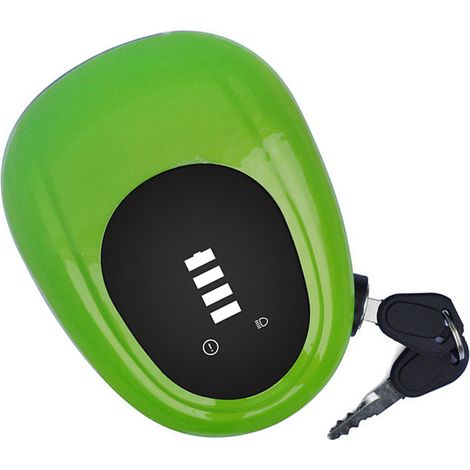 Phare Avant Vélo Électrique, Lumière Vive Coque Scellée, Étanche, Son Puissant, Sécurité, Vert (1/3)