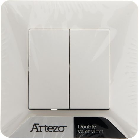 Double va-et-vient encastrable 10A – ARTEZO Blanc (1/5)
