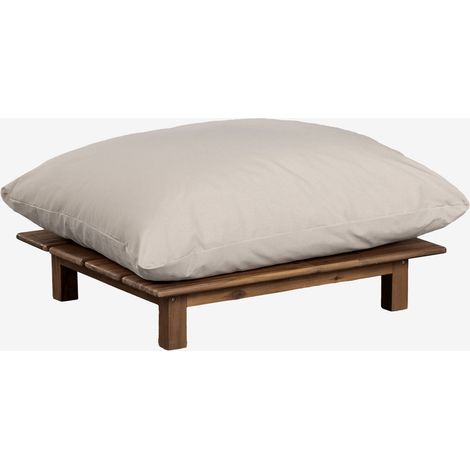 Puff de jardín en madera de acacia Brina SKLUM