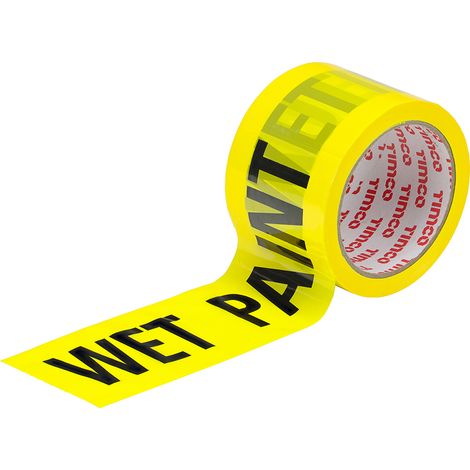 TIMCO Hazard warning caution yellow black wet paint tape