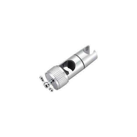 Support de Douche, Réglable 18-25mm Support de Pommeau de Douche, Universel Support Douchette avec 2 Crochets, ABS Chromé Support Barre de Douche Attache,Sans Percage Installation Facile
