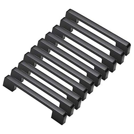 10pcs poignées de porte noir en Alliage de Aluminium Poignées T Bar Bâton Cuisine Armoire Entraxe de Trous 160mm (1/5)