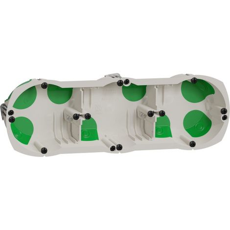 Schneider Electric – Boîte d'encastrement étanche à l'air 3 postes IMT35031 – Ø 67 mm – Profondeur 40 mm – Multifix Air – Pour installations encastrées sans échange d'air (1/5)