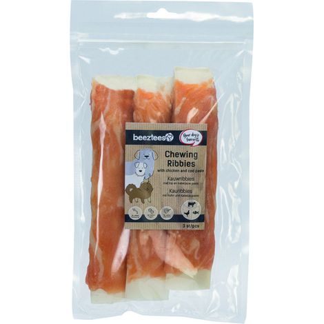 Beeztees Hundesnack Ribbies Huhn und Kabeljau 3 Stück