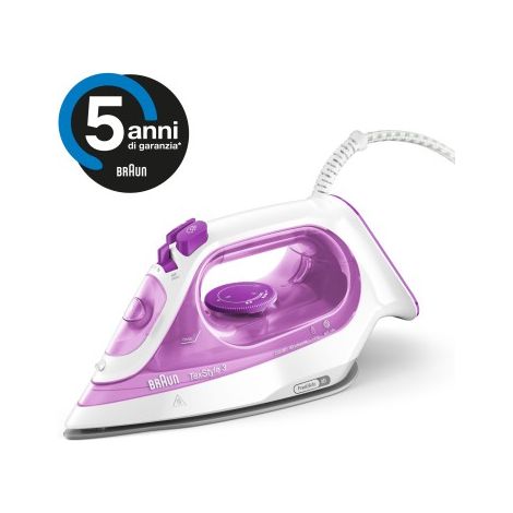 BRAUN SI3030PU - Fer Vapeur - TexStyle - Systeme anti-tartre - débit vapeur 45g/min (1/9)