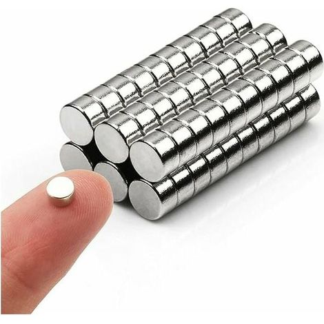 60 pièces petits aimants, aimants ronds pour réfrigérateur, petits aimants cylindriques pour réfrigérateur, aimants de bureau, aimants pour tableau blanc, micro-aimants durables, (1/5)