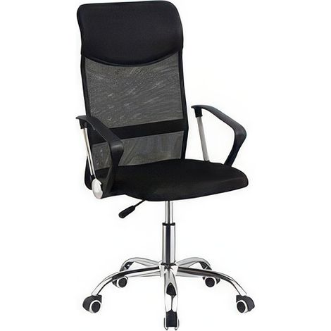 Poltrona Direzionale Classy Nero con Braccioli e Pistone a Gas 60 x 65 x h 108-118 cm