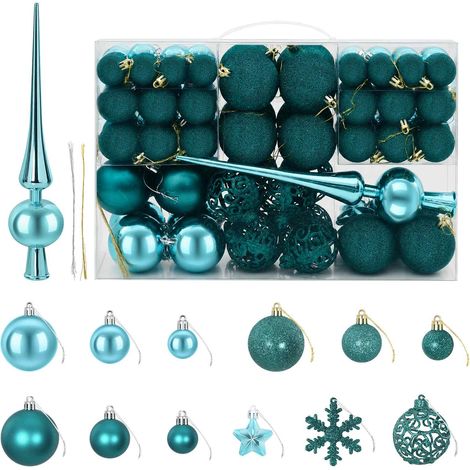 Ensemble de boules de Noël 111 pc Vert 6 cm Polystyrène vidaXL (1/5)