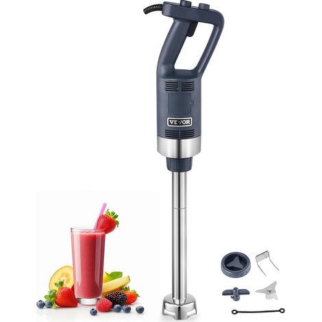 Mixeur Plongeant Commercial 500 W, Mélangeur à Main Immersion Tige de 406 mm, Mixeur Portable Vitesse Variable en Continu, avec Lame en Acier Inoxydable, pour Soupe Sauce Purée Aliments Crème (1/5)