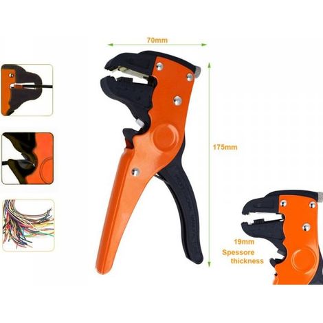 Pinza Spelafili Frontale Autoregolabile con Dispositivo di Taglio 0,25-2,2 mm2