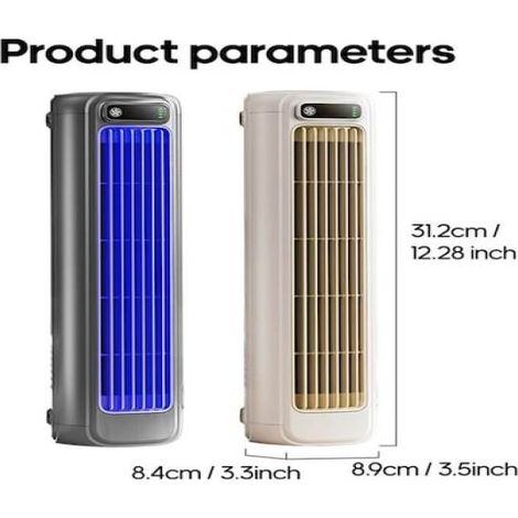 Ventilateur Portable Pliable – Rechargeable USB, Ultra-Silencieux – 5 Vitesses Réglables – Batterie 1800 mAh (3h) – Pour Bureau, Chambre, Étudiant, Voyages (1/5)